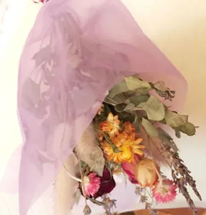 ユーカリのスワッグ（ドライフラワー）作品