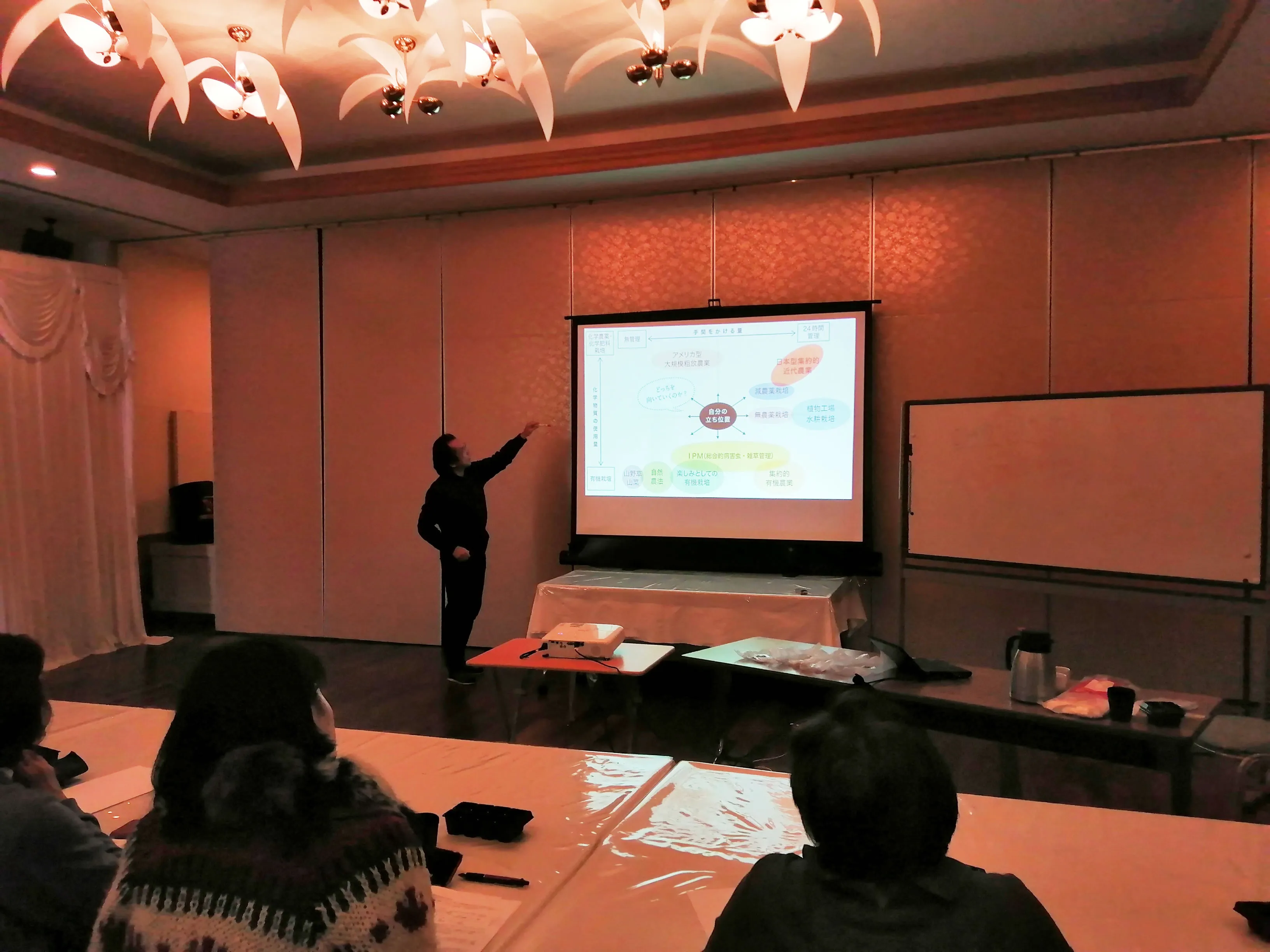 木村正典講師による有機栽培の座学・有機栽培についての説明